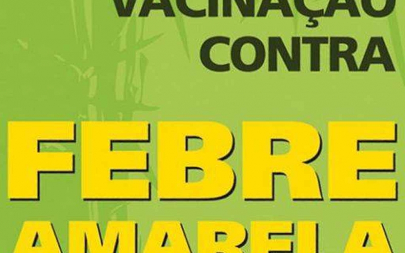 Secretaria Municipal de Saúde realiza campanha de vacinação contra a febre amarela.