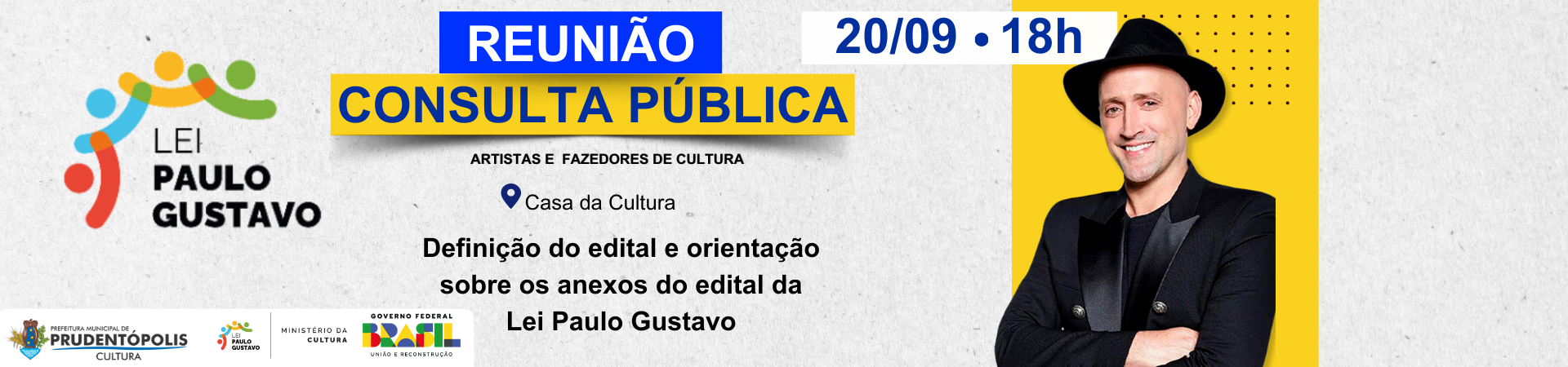 Reunião sobre edital Lei Paulo Gustavo