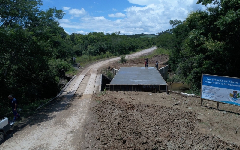 Obras da ponte da comunidade de Tijuco Preto chegam na reta final